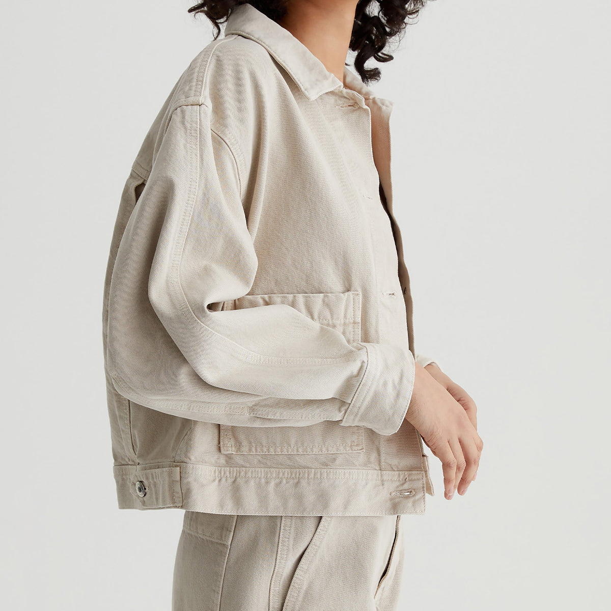 Damen-Jeansjacke mit langen Ärmeln